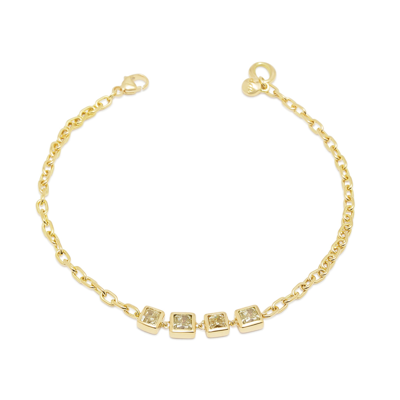 four diamond chain bracelet