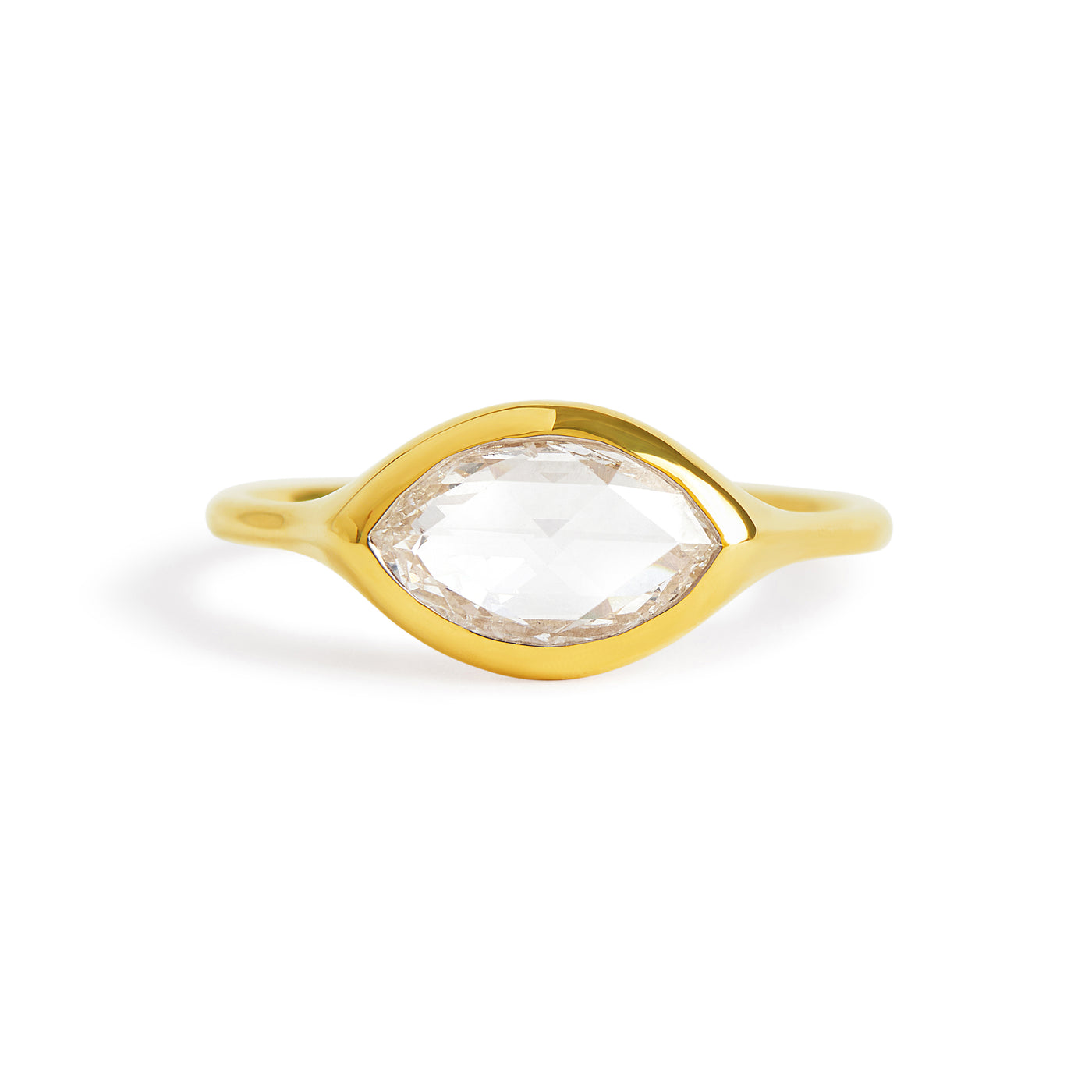 carved ring - marquise rose cut