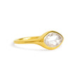 carved ring - marquise rose cut