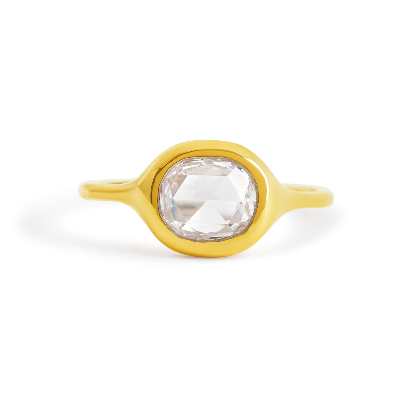 carved ring - oval rose cut
