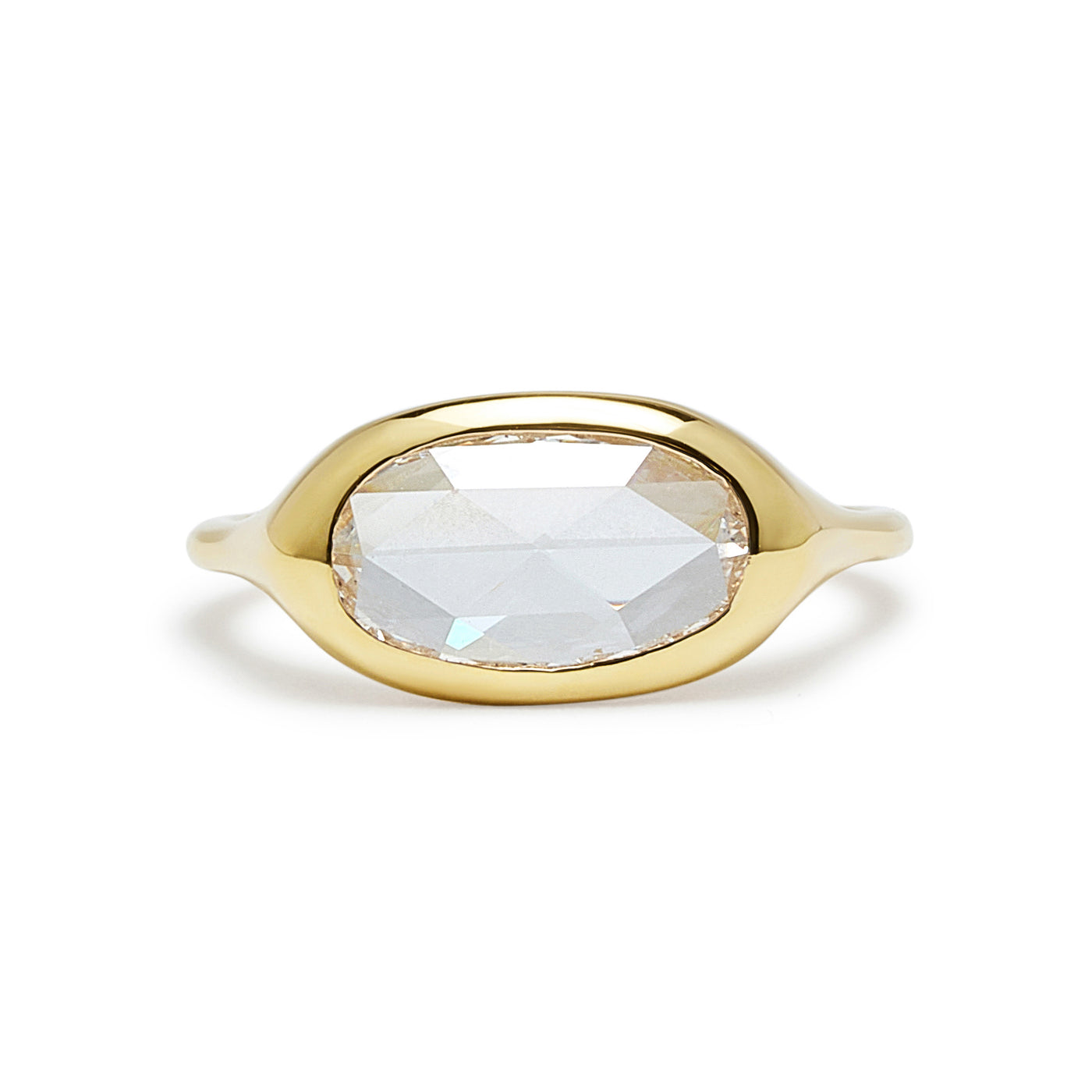 carved ring - elongated oval rose cut