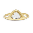 carved ring - triangular pear rose cut