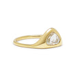 carved ring - triangular pear rose cut