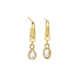 huggies with oval/pear diamond dangles