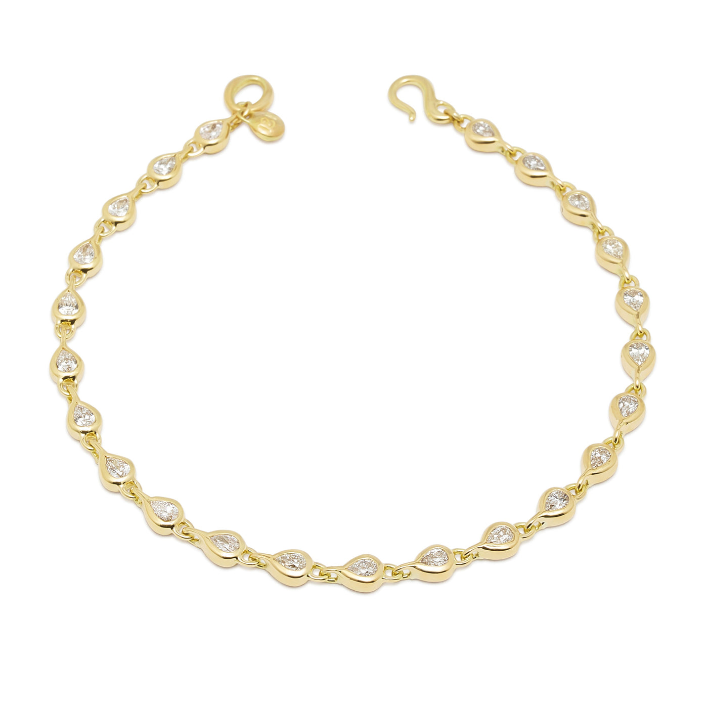 pear diamond tennis bracelet