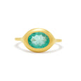 oval emerald carved ring