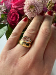 carved ring - elongated oval rose cut