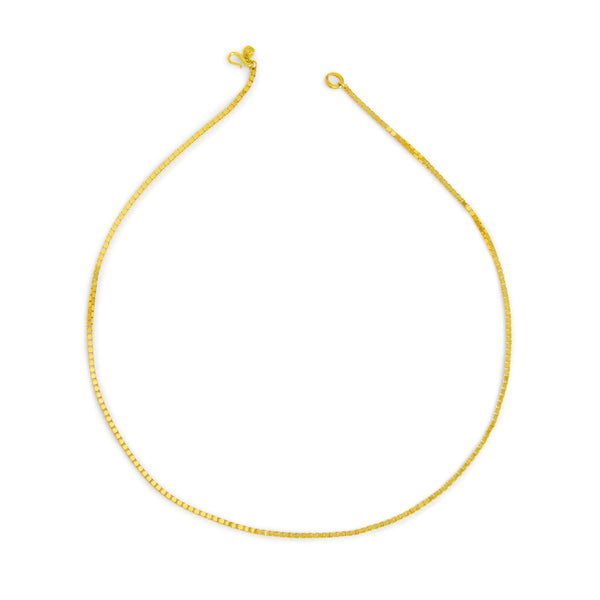 18k gold venetian box chain