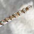 tiny square diamond stud single