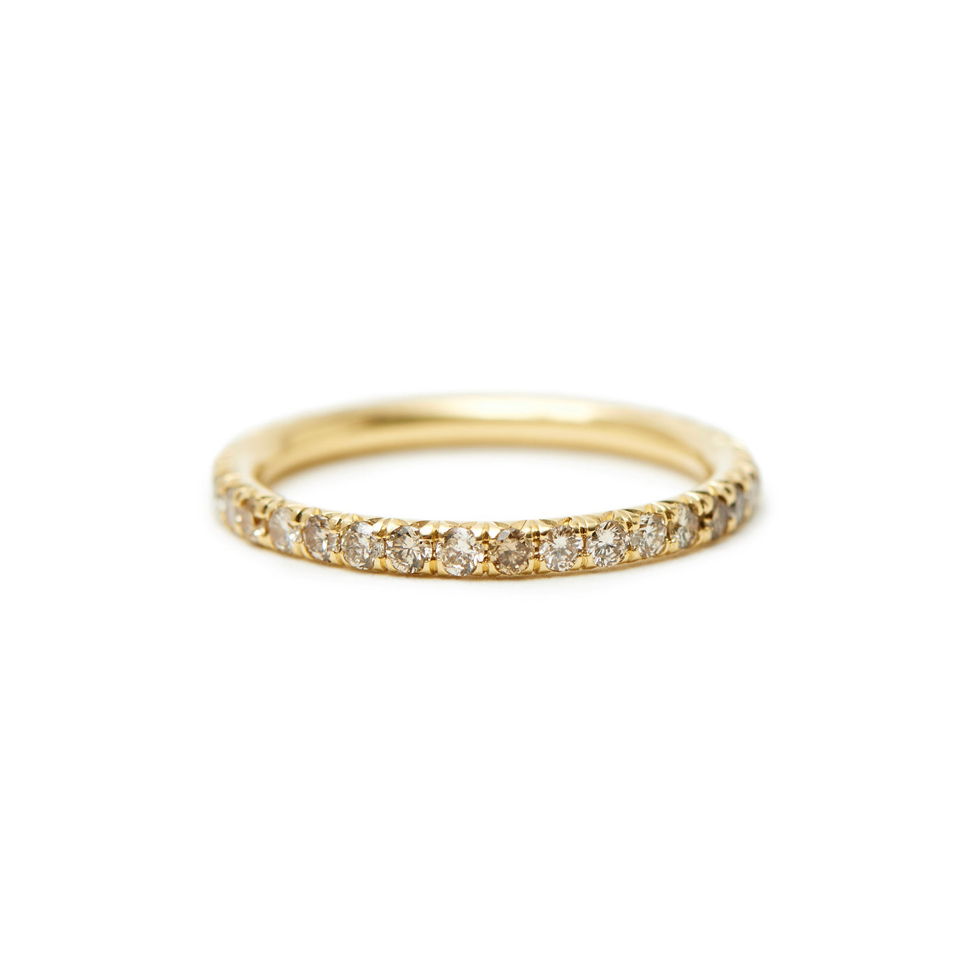 french eternity with champagne diamonds
