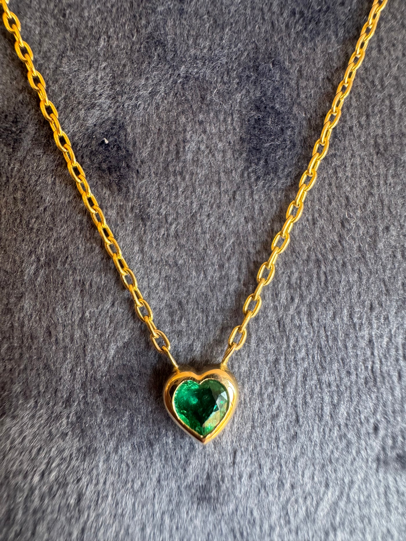 emerald heart necklace