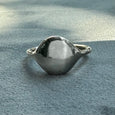 carved round orb signet ring