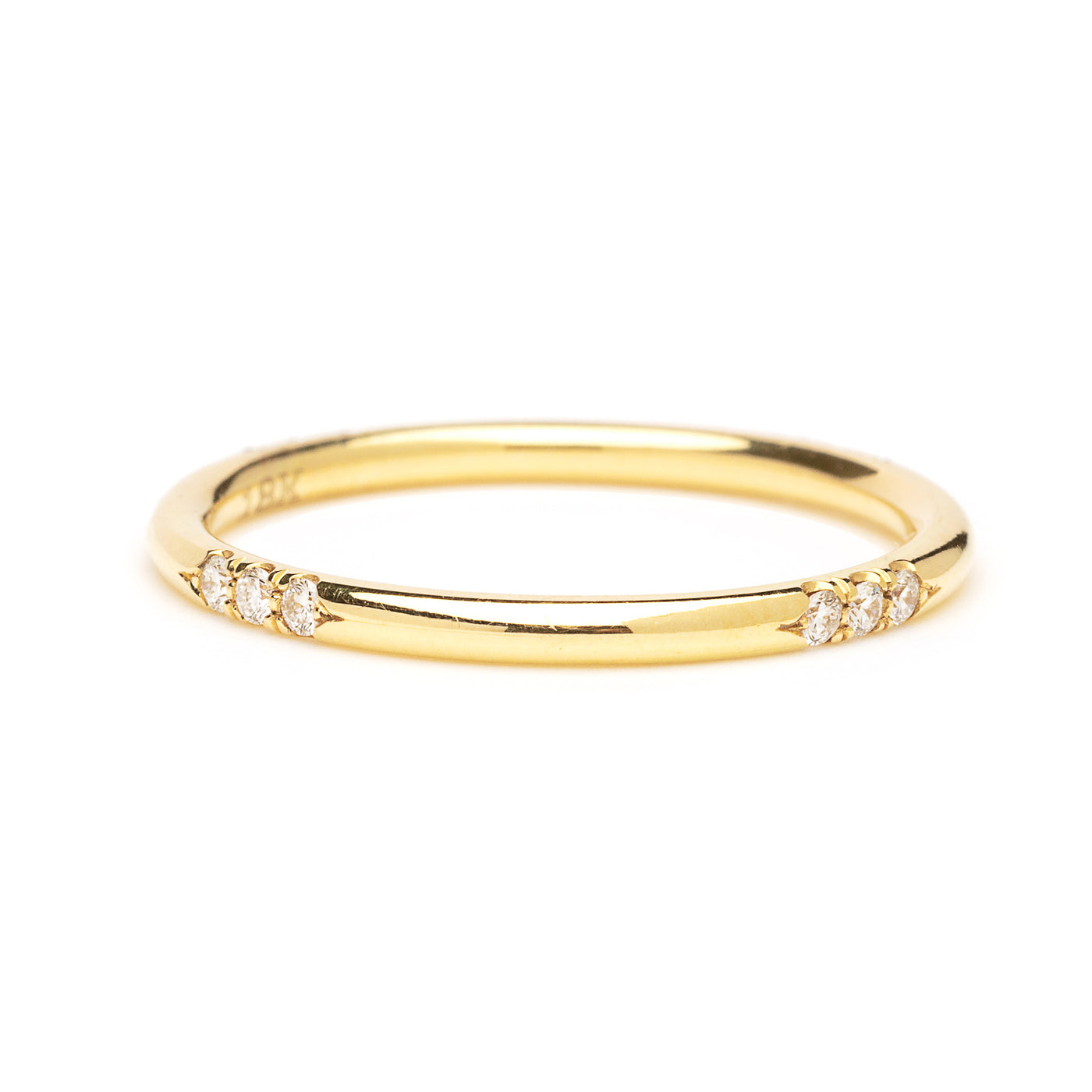 scattered diamond and gold band