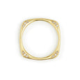 four corners ring with diamonds
