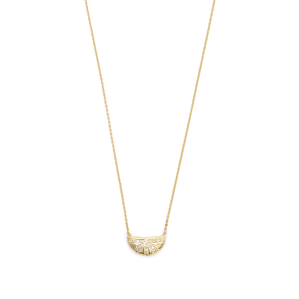 pave sunrise necklace