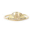 pavé sunrise ring